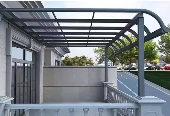 Outdoor Aluminum Frame Polycarbonate Canopy Balcony Awning Patio Covering Waterproof Terrace Aluminum Alloy OEM ODM Pavilion