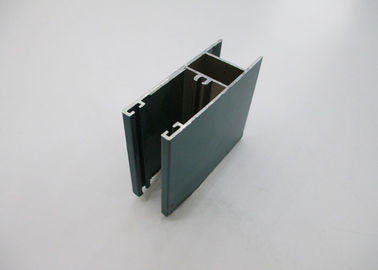 Green Painted Aluminium Extrusion Profiles , Aluminium Window Extrusions