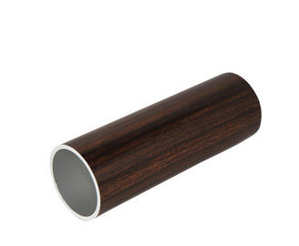 0.75 - 0.8” Inch Diameter Circle Aluminium Round Tube With Wooden Color Imitation Wood Grain