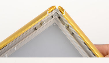 Silver Sandblasted Anodized LED Aluminum Photo Frame ISO9001 / ISO14001