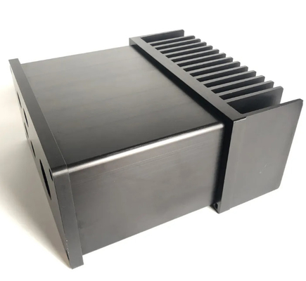 Black Anodized LED Light Waterproof Housing Aluminum Heat Sink Tube With CNC Processing Services