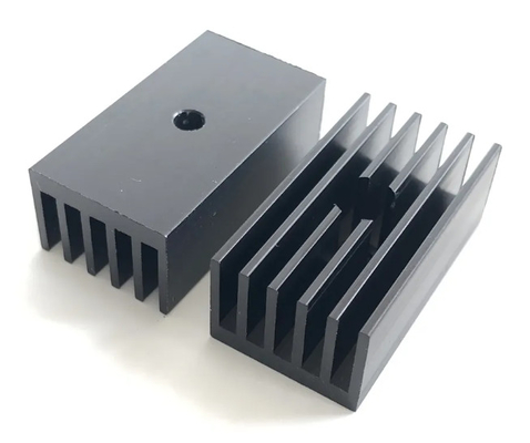 Black Anodized IC PCB Aluminium Heat Sink Profiles For Electronic Components