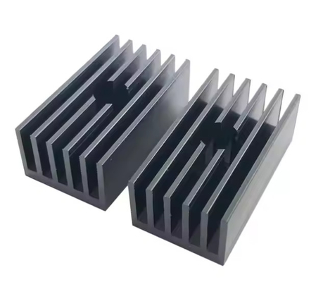 Black Anodized IC PCB Aluminium Heat Sink Profiles For Electronic Components