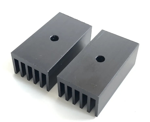 Black Anodized IC PCB Aluminium Heat Sink Profiles For Electronic Components