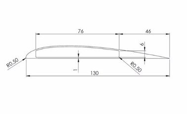 Natural Anodized 6061T6 OEM Aluminum Extrusion Blade for Ventilation Fan