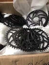 Red / Black Anodized CNC Machining Parts for Bicycle Accessories / Toothed Wheel