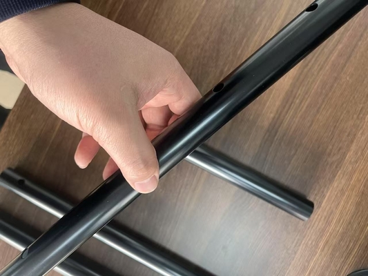 Customized Aluminum Round Tube Black Hard Anodized 30μM Retractable Aluminum Tube Bracket Wall Thickness 1mm Or Custom Made