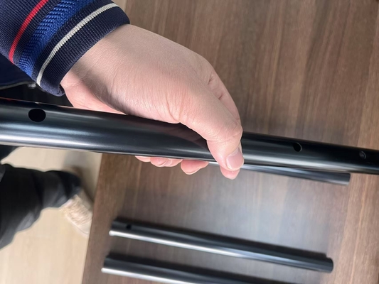 Customized Aluminum Round Tube Black Hard Anodized 30μM Retractable Aluminum Tube Bracket Wall Thickness 1mm Or Custom Made