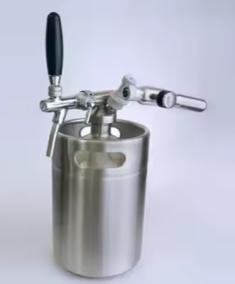 Custom Logo Electro Corrosion Printing 2l 3.6l 4l SUS304 Portable Stainless Steel Beer Keg