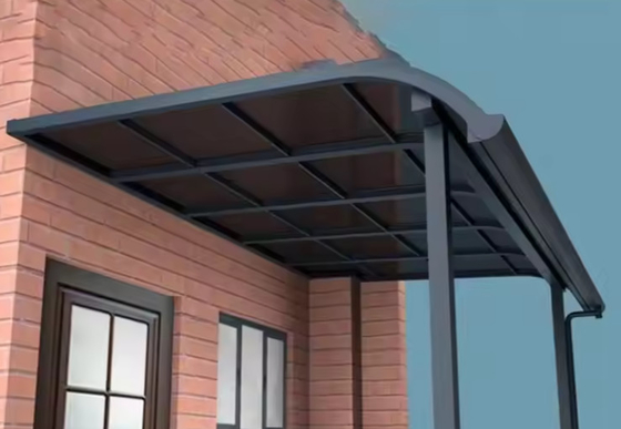 Outdoor Aluminum Frame Polycarbonate Canopy Balcony Awning Patio Covering Waterproof Terrace Aluminum Alloy OEM ODM Pavilion