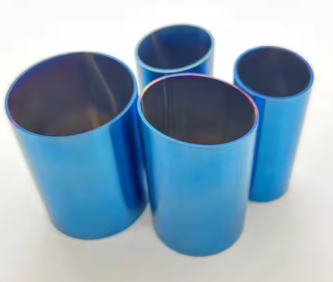 High Quality PVD Coating Blue Stainless Steel Tube Plus Brushing Treatment Chamfer Cutting for Exhausting Pipe of Motorcycle