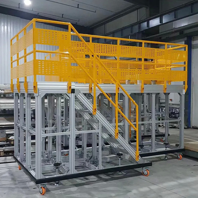 Eloksallı T5 Alüminyum Montaj Endüstriyel Profil Mobil Platformlar Güvenlik Basamağı